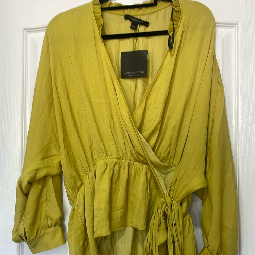 Silk long sleeve with crossed breasted front blouse - brand new with ticket